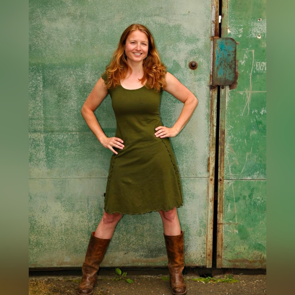 Green Elven Pocket Dress by Intertwined Designs, Large